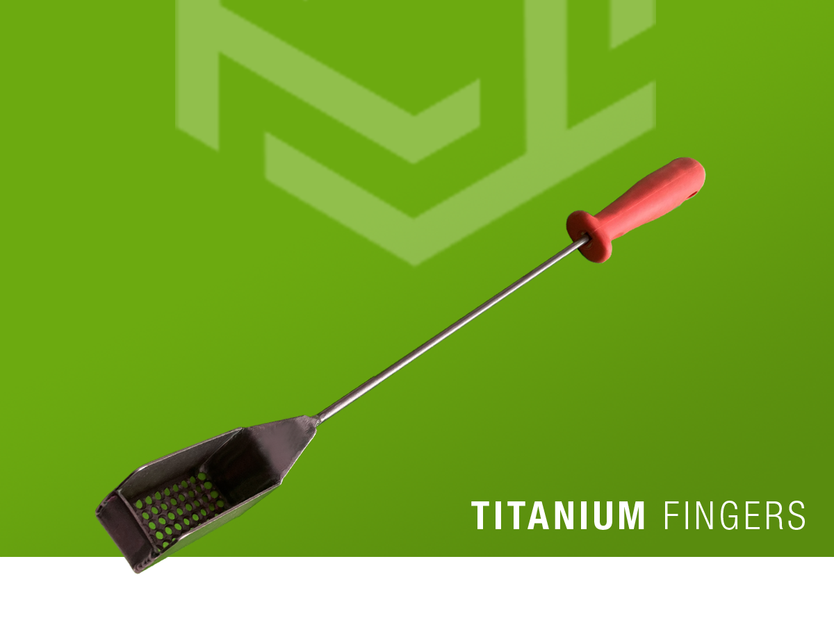 Titanium Short Perforated Dross Removal Scoop - TFL-TCT-007